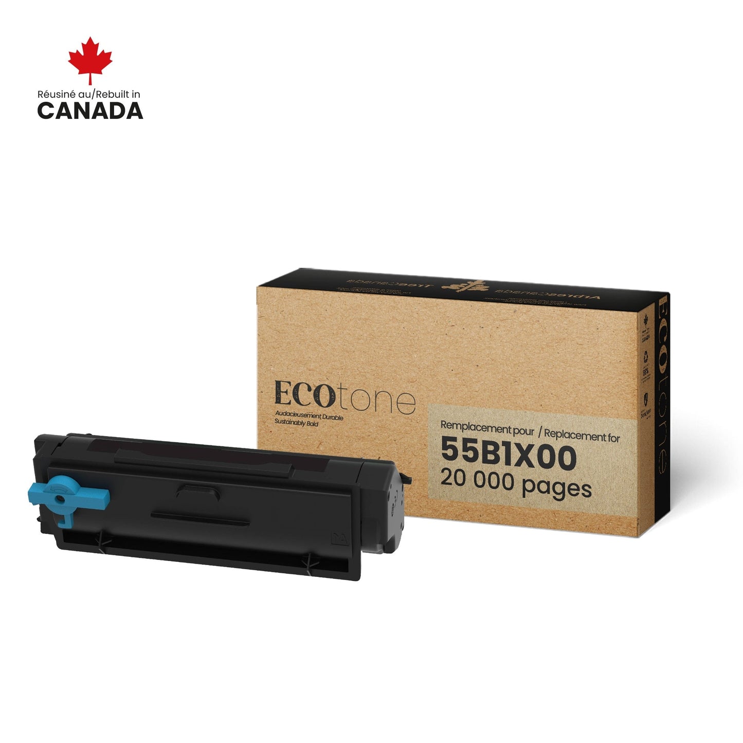 Lexmark 55B1X00 Toner Cartridge Remanufactured Black 20K-Ecotone