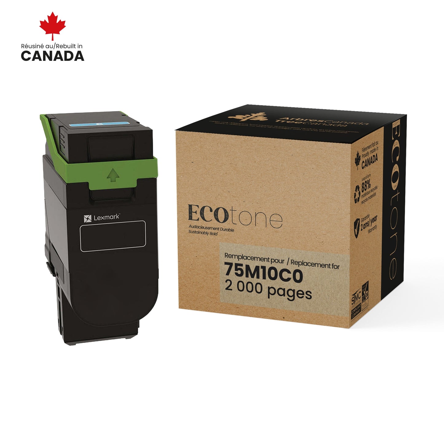 Lexmark 75M10C0 Reman Ecotone Cyan 2K - by Ecotone