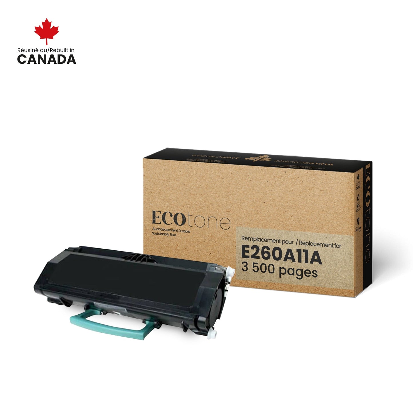 Lexmark E260A11A Toner Cartridge Remanufactured 3.5K-Ecotone