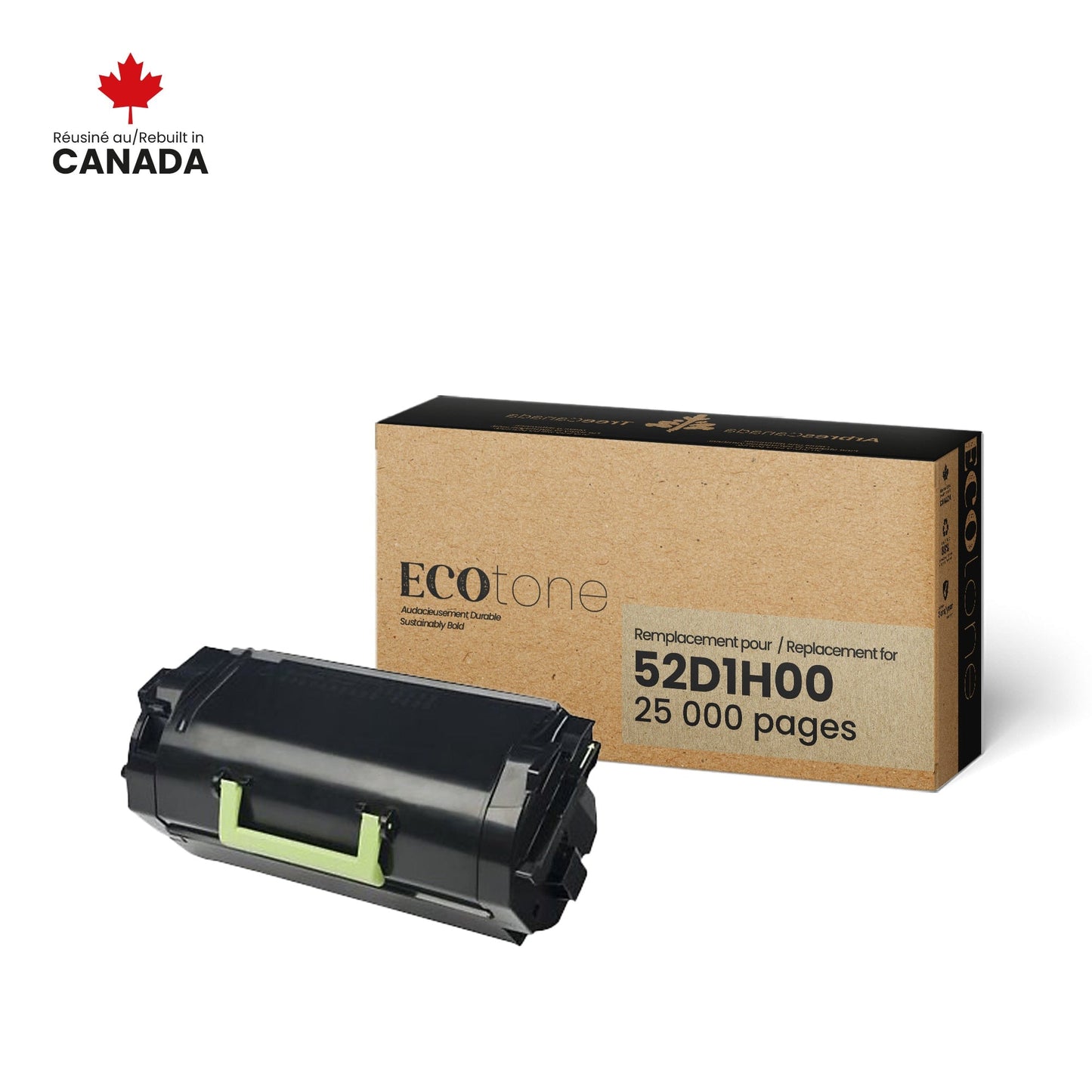 Lexmark 52D1H00 Toner Cartridge Remanufactured 25K-Ecotone