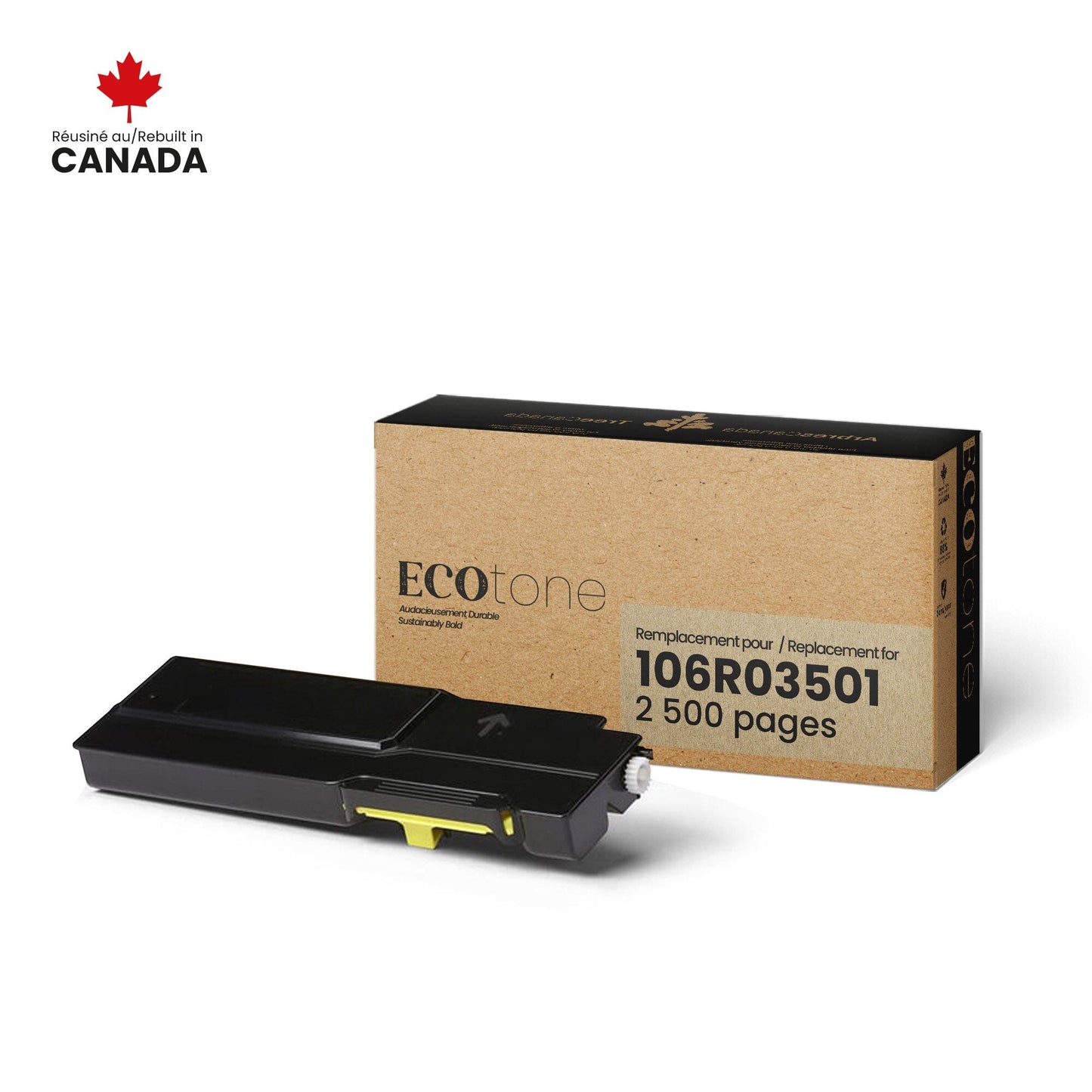 Xerox 106R03501 Remanufactured Toner Cartridge - Ecotone, Made in Canada