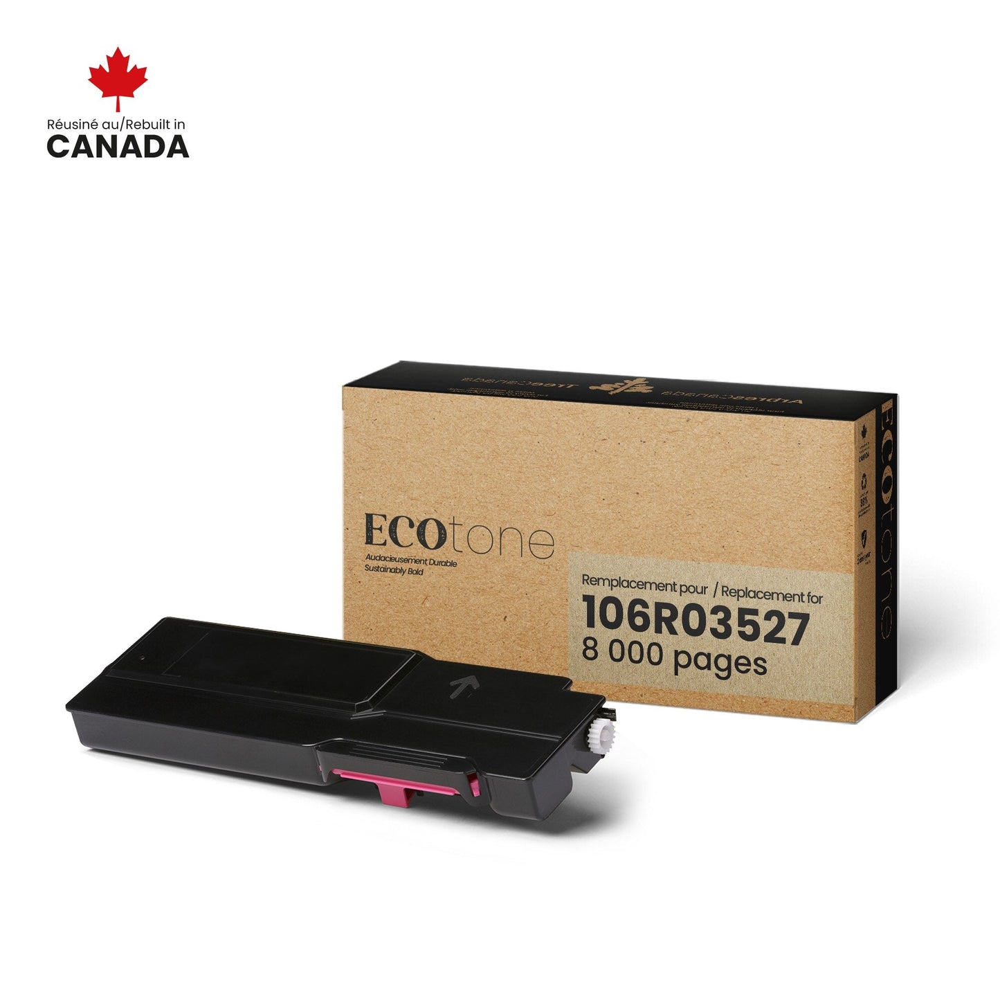 Xerox 106R03527 Remanufactured Toner Cartridge 8K - Ecotone, Made in Canada