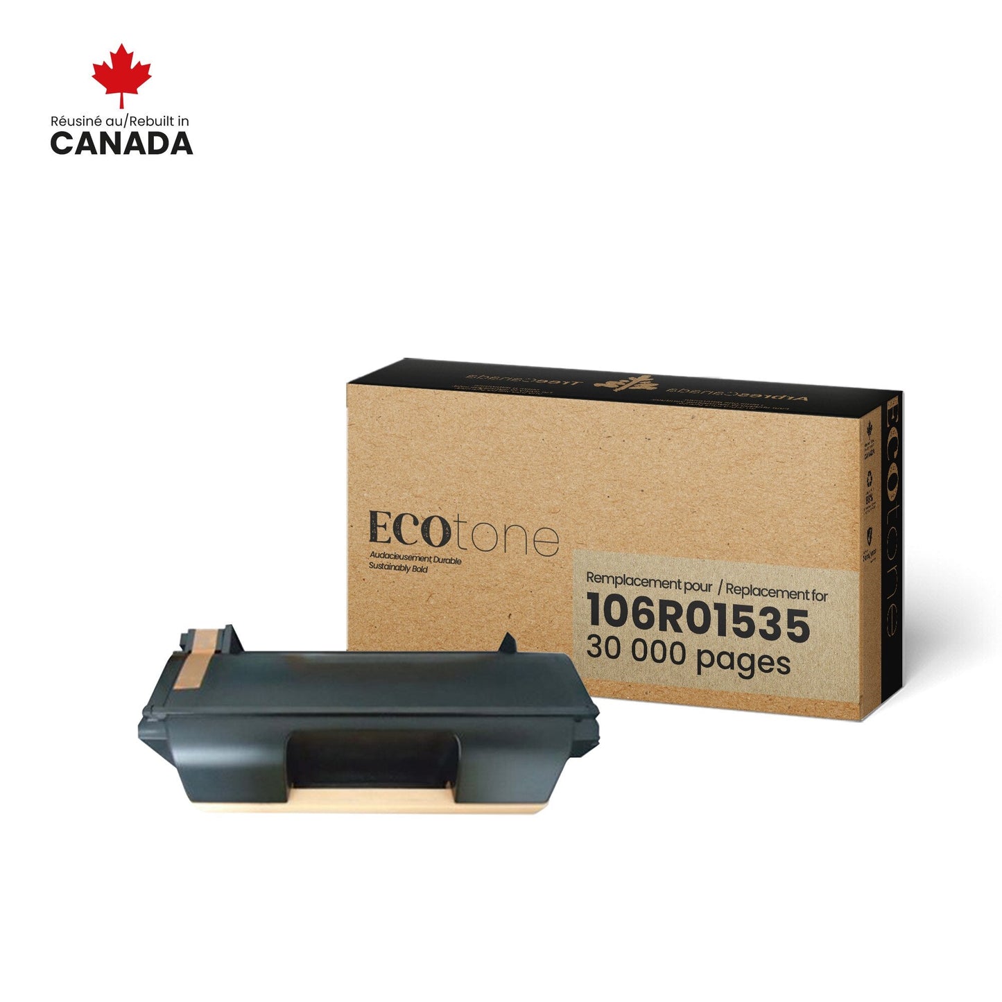 Xerox 106R01535 Remanufactured Toner Cartridge 30K - Ecotone, Made in Canada