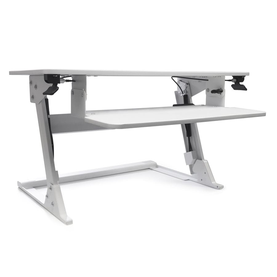 Ergonomic New Compatible Volante desktop sit-stand workstation white-Intekview