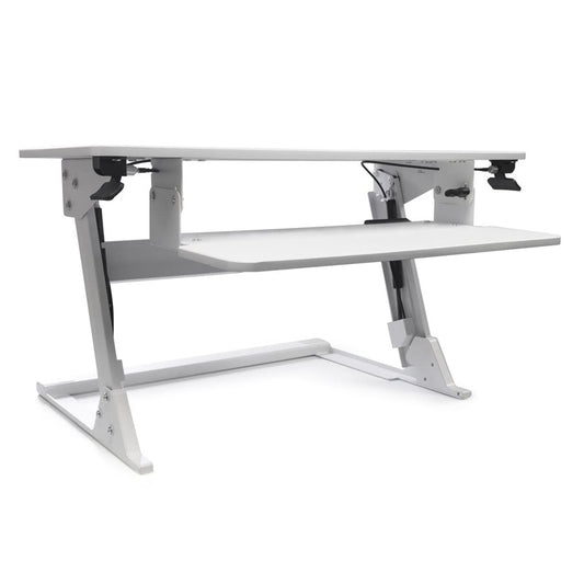 Ergonomic New Compatible Volante desktop sit-stand workstation white-Intekview