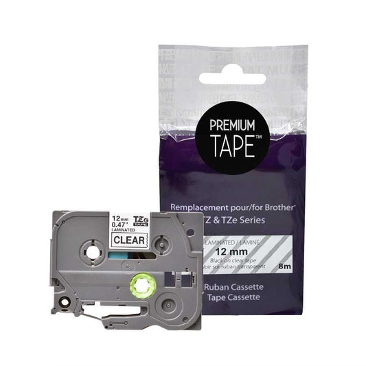 Brother TZ-131 Black/Clear 12mm New Compatible Tape-Premium Tape