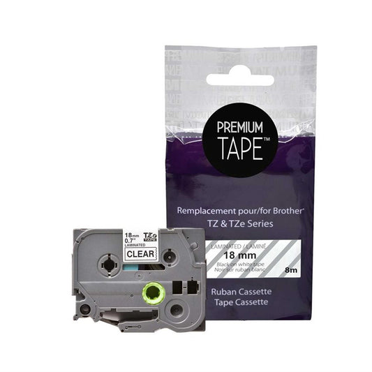 Brother TZ-141 Black/Clear 18mm New Compatible Tape-Premium Tape