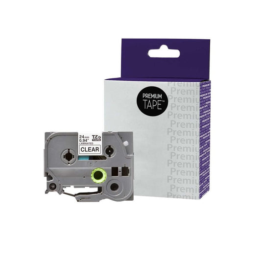 Brother TZE-151 Black/Clear 24mm New Compatible Tape-Premium Tape
