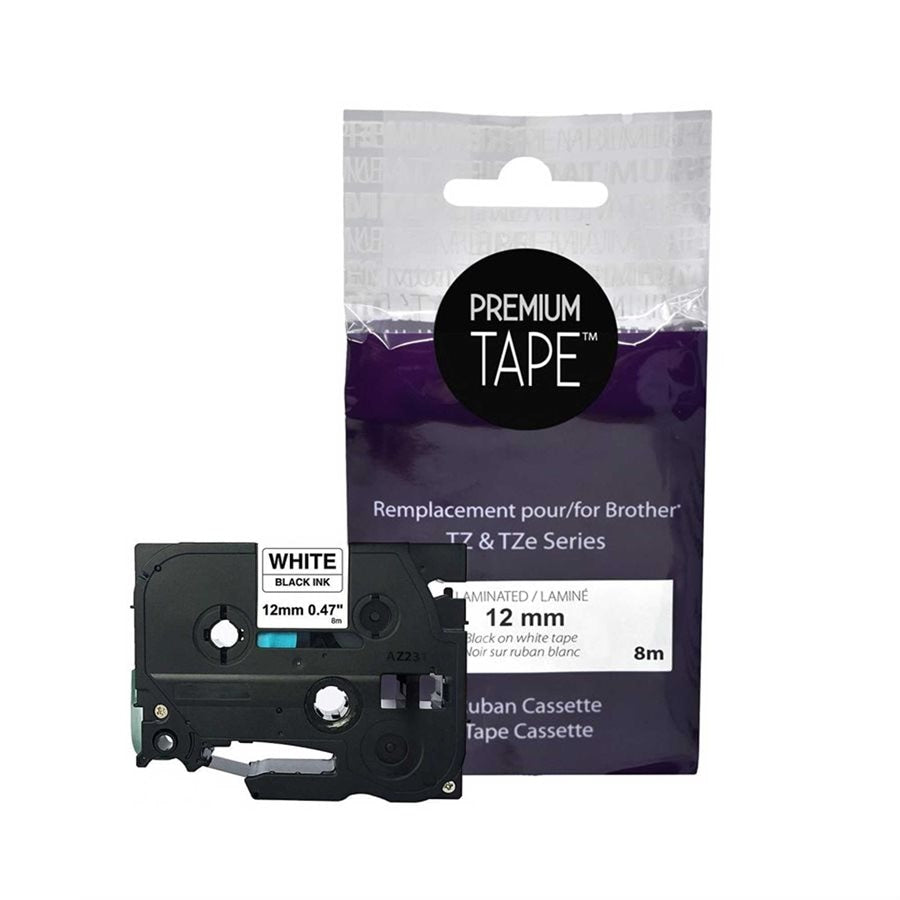 Brother TZ-231 Black/White 12mm New Compatible Tape-Premium Tape