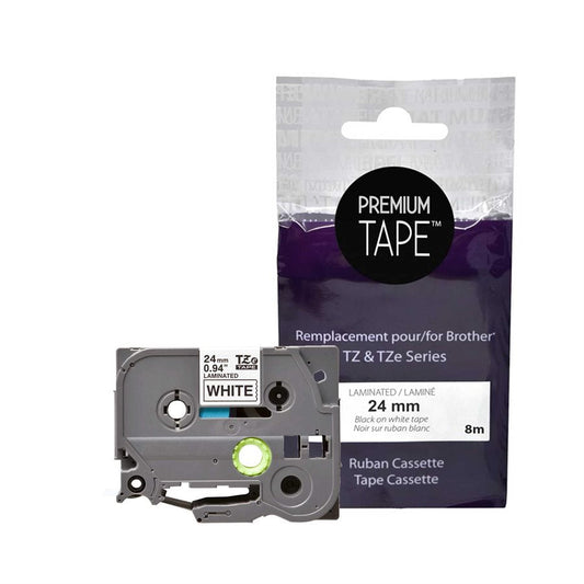 Brother TZ-251 Black/White 24mm New Compatible Tape-Premium Tape