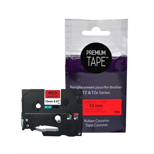 Brother TZ-431 Black/Red 12mm New Compatible Tape-Premium Tape