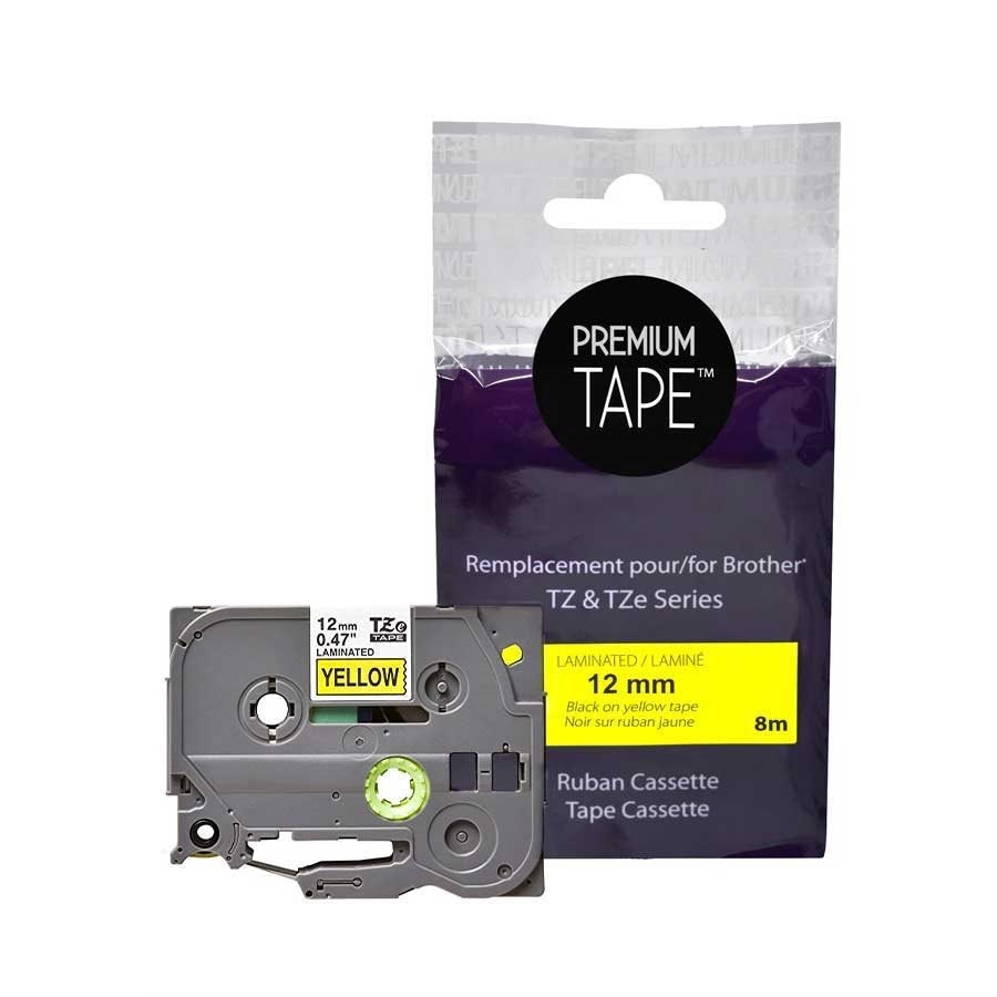 Brother TZ-631 Black/Yellow 12mm New Compatible Tape-Premium Tape