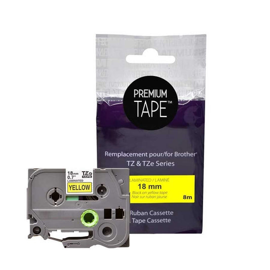 Brother TZ-641 Black/Yellow 18mm New Compatible Tape Tape-Premium Tape