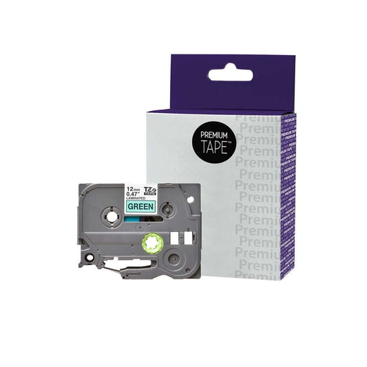 Brother TZ-731 Black/Green 12mm New Compatible Tape-Premium Tape