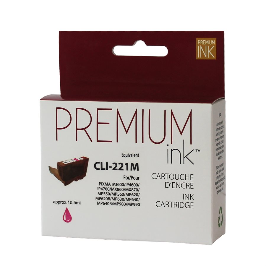 Canon CLI-221 New Compatible Ink Cartridge Magenta-Premium Ink