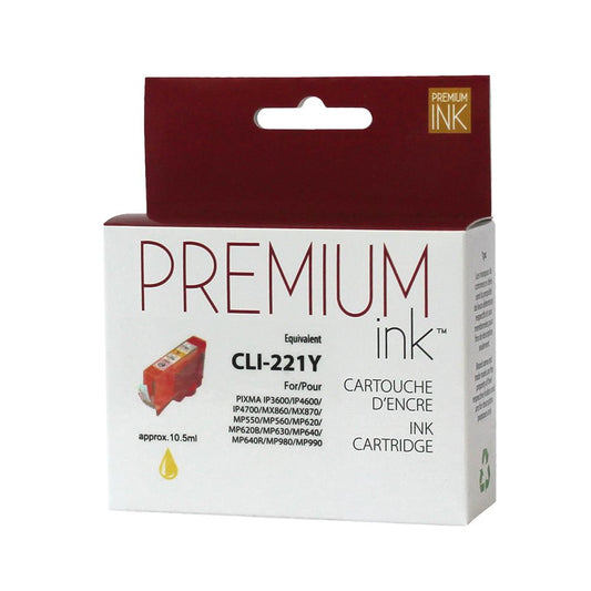 Canon CLI-221 New Compatible Ink Cartridge Yellow-Premium Ink