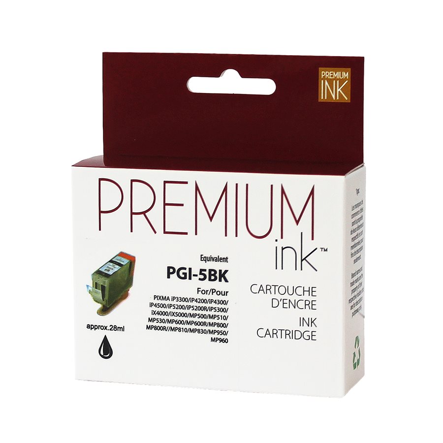 Canon PGI-5BK New Compatible Ink Cartridge Black-Premium Ink