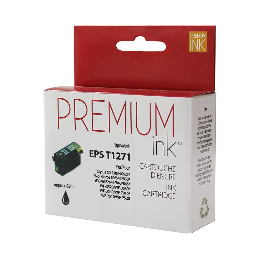 Epson T127120 New Compatible Ink Cartridge Black-Premium Ink