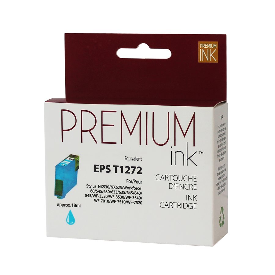 Epson T127220 New Compatible Ink Cartridge Cyan-Premium Ink