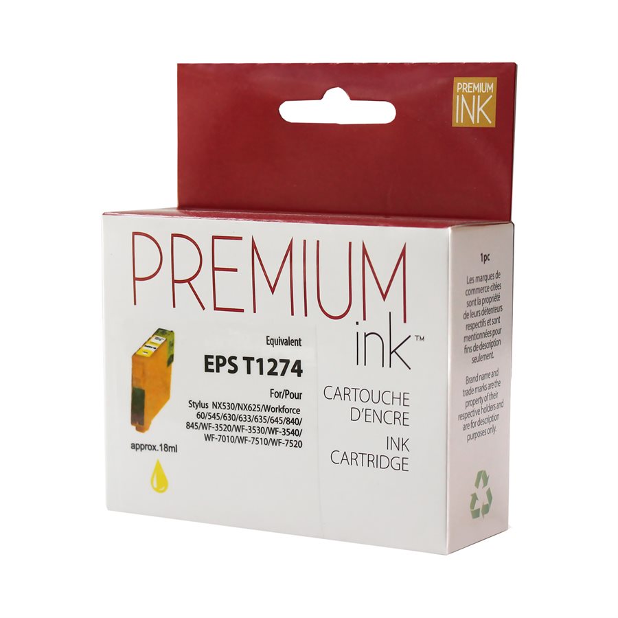 Epson T127420 New Compatible Ink Cartridge Yellow-Premium Ink