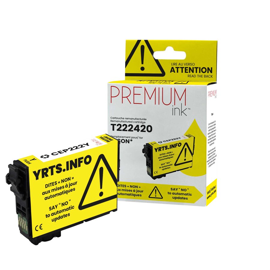 Epson T222420 New Compatible Ink Cartridge Yellow-Premium Ink