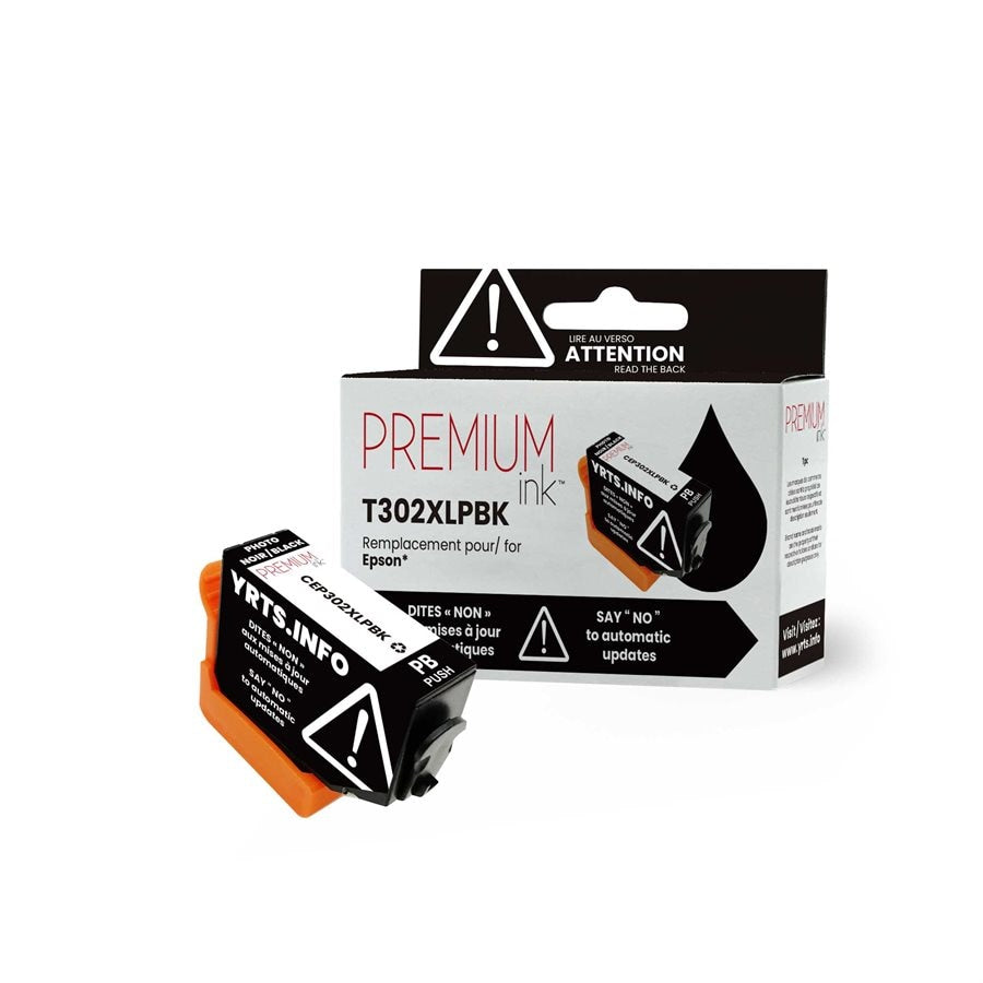 Epson T302XL120 New Compatible Ink Cartridge YRTS Photo Black-Premium Ink