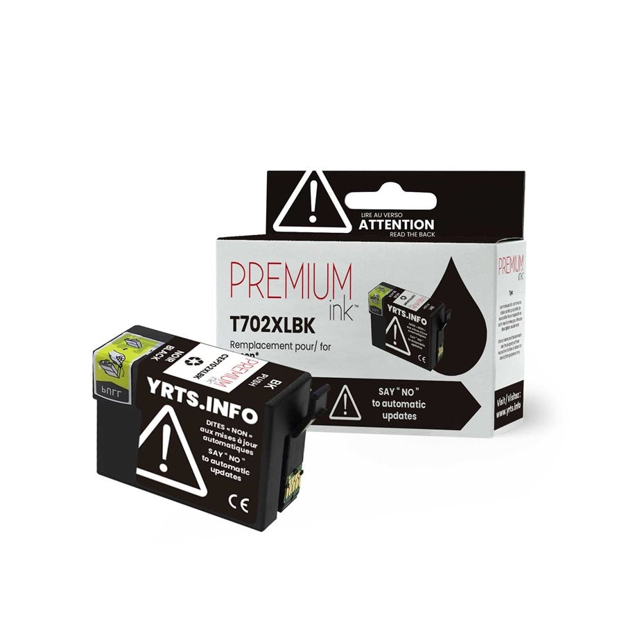 Epson T702XL New Compatible Ink Cartridge-Premium Ink YRTS Black-Premium Ink