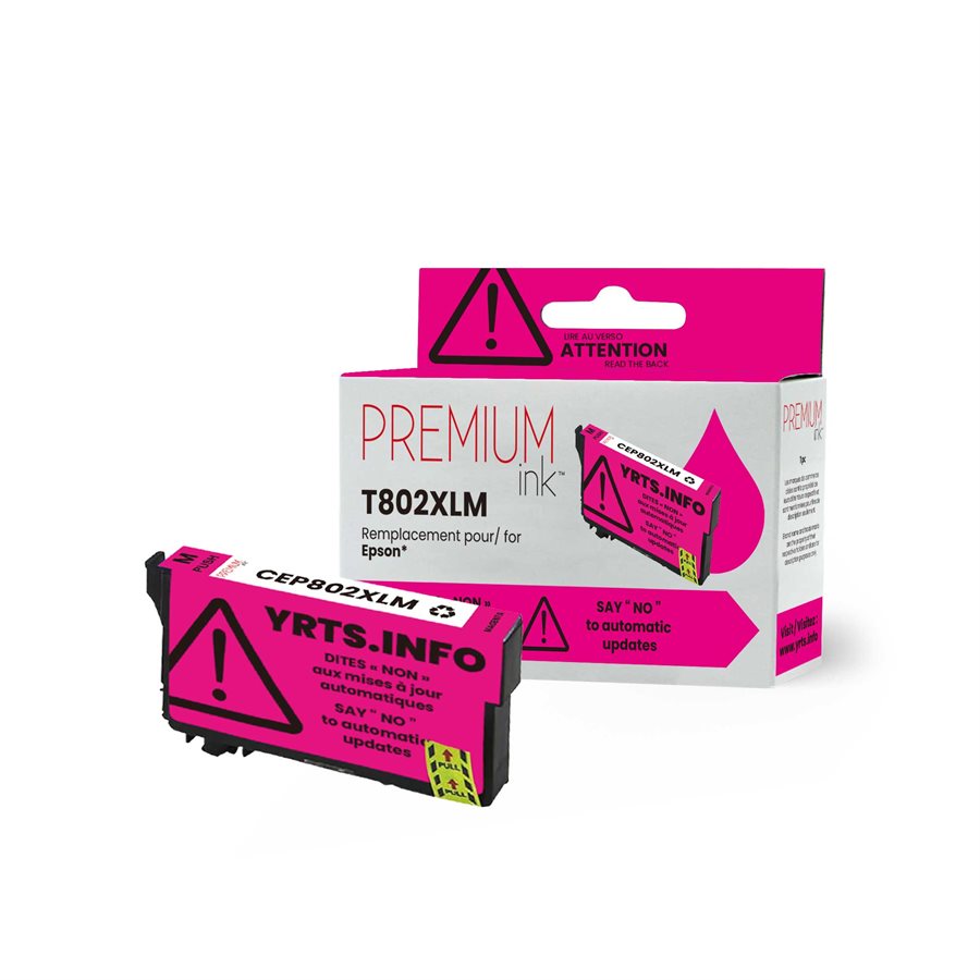 Epson T802XL New Compatible Ink Cartridge-Premium Ink YRTS Magenta -Premium Ink