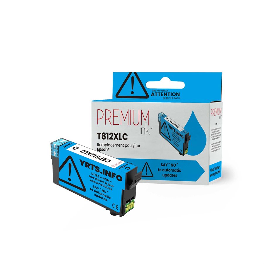 Epson T812XL220 New Compatible Ink Cartridge-Premium Ink YRTS Cyan-Premium Ink