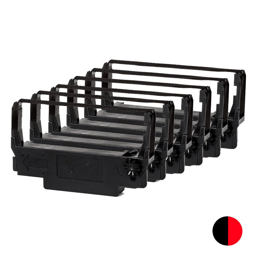 Epson ERC-38/30/34 Compatible Black/Red Pkg/6-Premium Tape