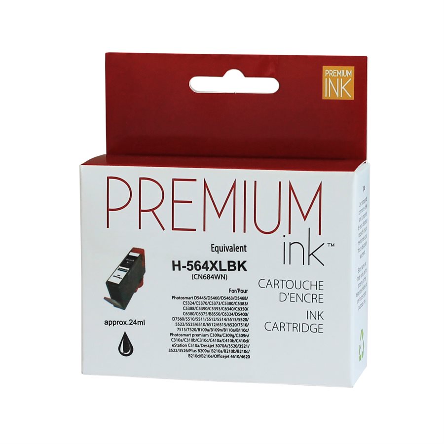HP 564XL CN684WN New Compatible Ink Cartridge Black-Premium Ink
