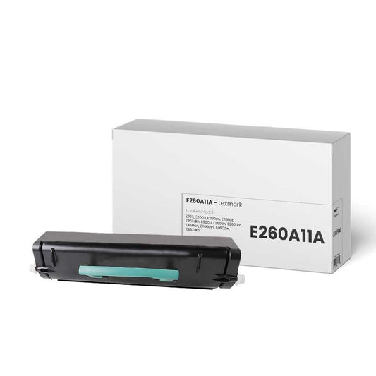 Lexmark E260A11A New Compatible Toner Cartridge Black White Box 3.5K