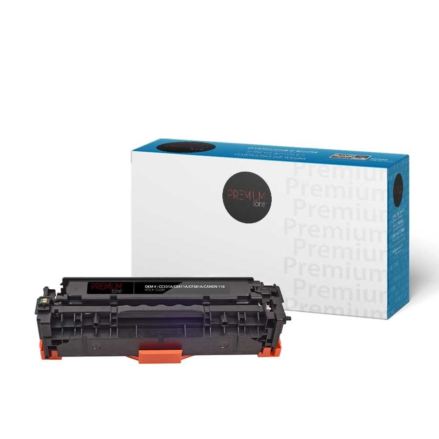 HP CC531A/CE411A/CF381A/Canon 118 New Compatible Cyan OP 2.9K-Premium Tone