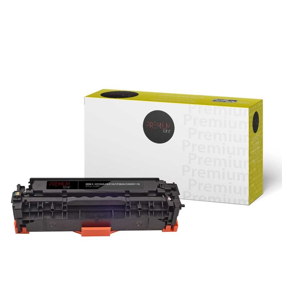 HP CC532A/CE412A/CF382A/Canon 118 New Compatible Yellow OP 2.9-Premium Tone