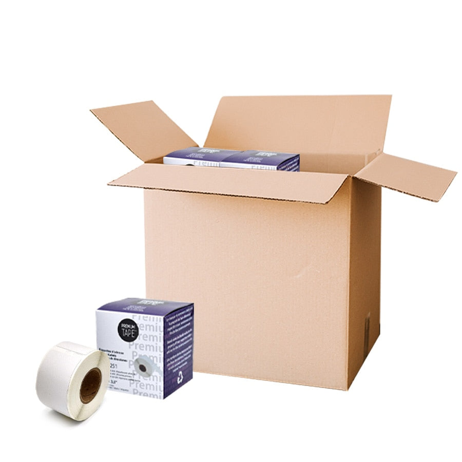 Dymo 30251 New Compatible Labels 1 1/8'' x 3 1/2" Pack 10-Premium Tape