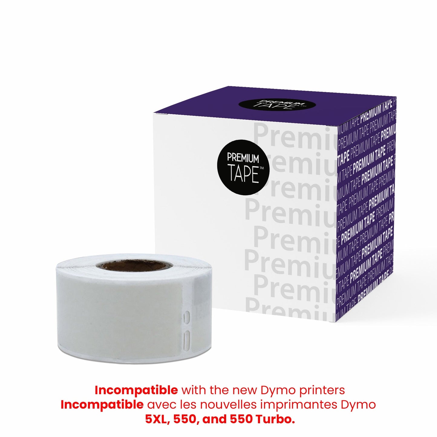 Dymo 30254 New Compatible Clear Address Labels 1 1/8'' x 3 1/2'' 1 x130-Premium Tape