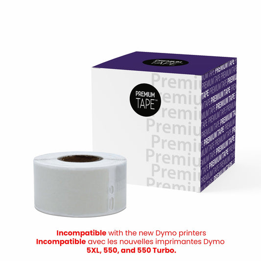 Dymo 30254 New Compatible Clear Address Labels 1 1/8'' x 3 1/2'' 1 x130-Premium Tape
