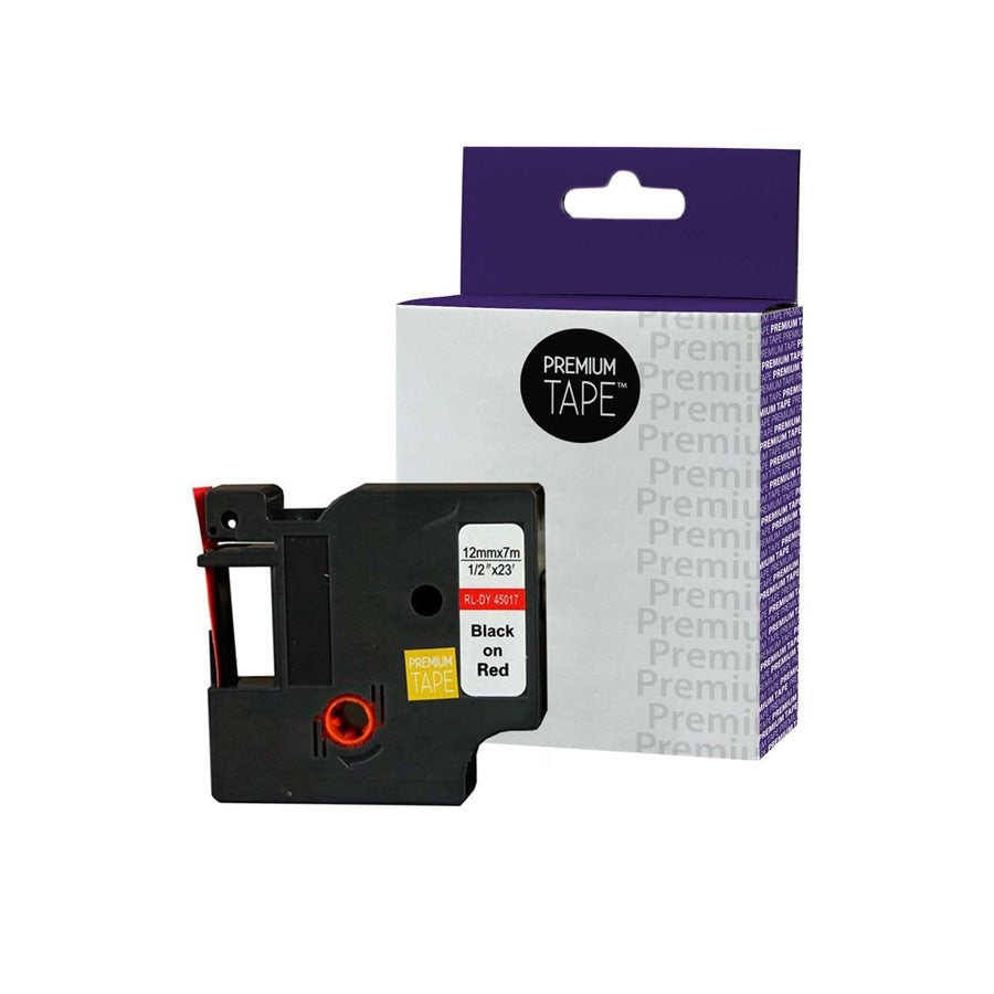 Dymo A45017 Compatible ribbon black/red 12mm-Premium Tape