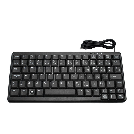 Ergonomic New Compatible Wired Black Mini Keyboard NoteBook French/English Canadian 83FEUB-Intekview