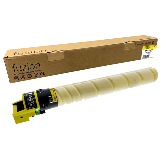 Konica MinoltaTN-328 / TN-626Y Compatible Toner Cartridge - Yellow - Fuzion