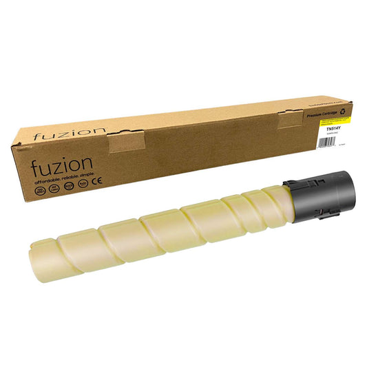 Konica MinoltaTN-514Y Compatible Toner Cartridge - Yellow - Fuzion