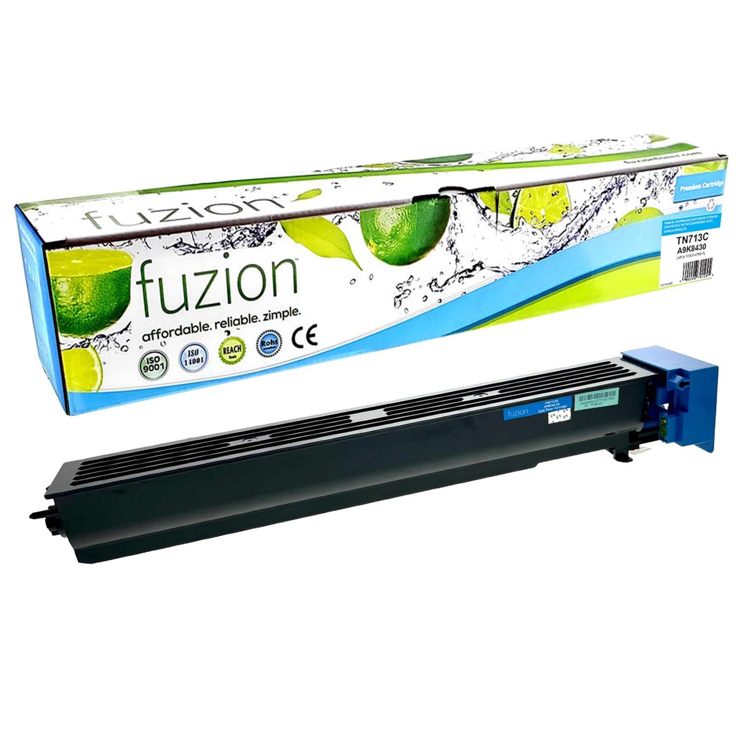 Konica MinoltaTN-713C Compatible Toner Cartridge - Cyan - Fuzion
