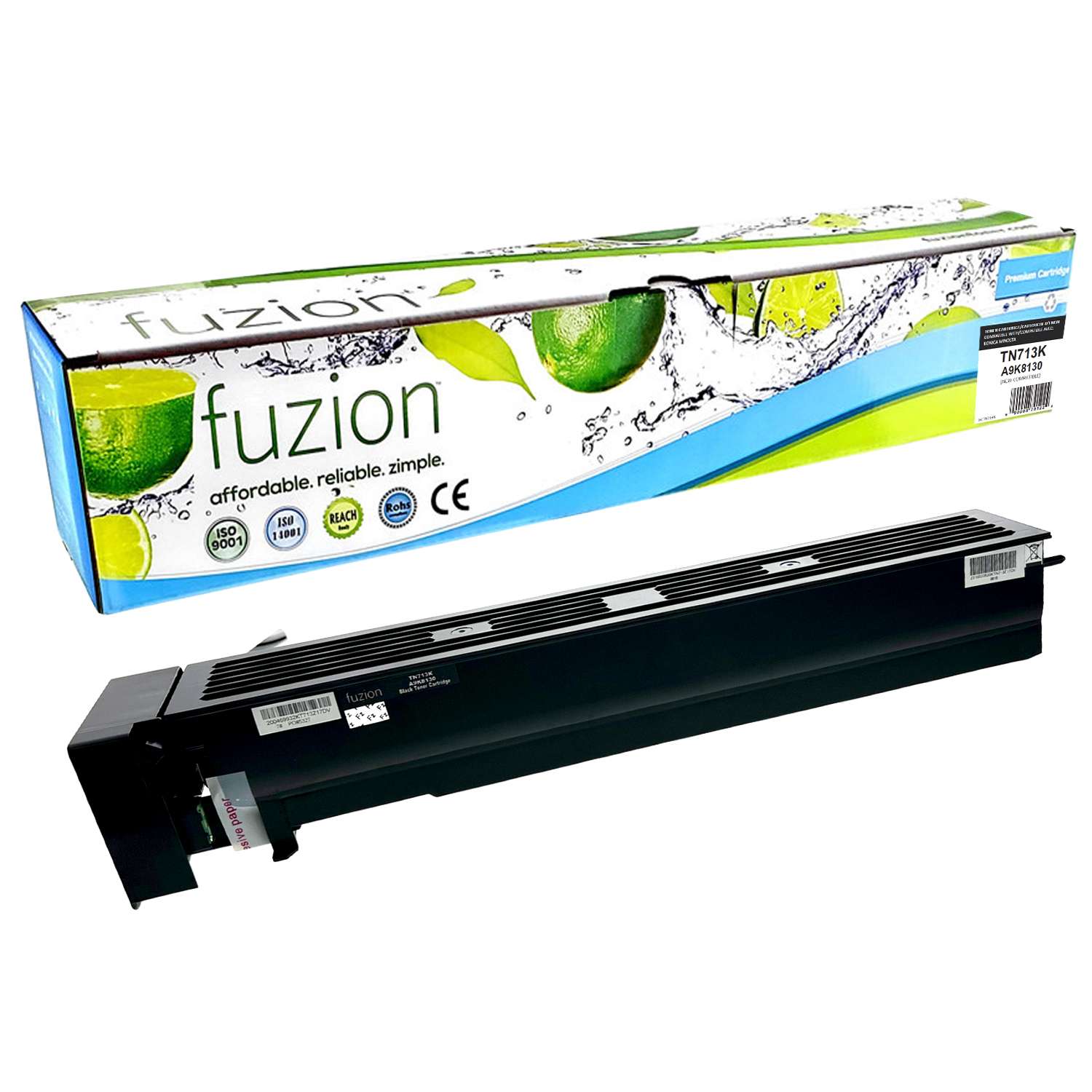 Konica MinoltaTN-713K Compatible Toner Cartridge - Black - Fuzion