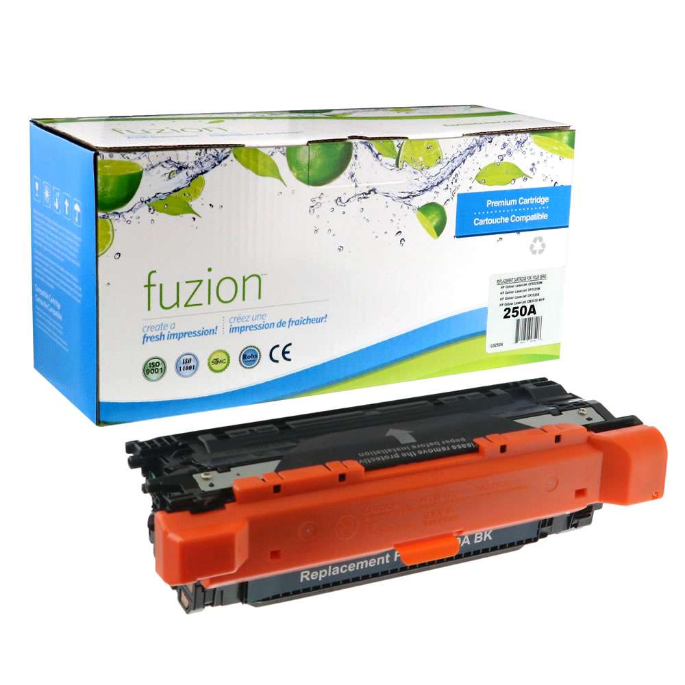HP CE250A (504A) Remanufactured Toner Cartridge - Black - Fuzion