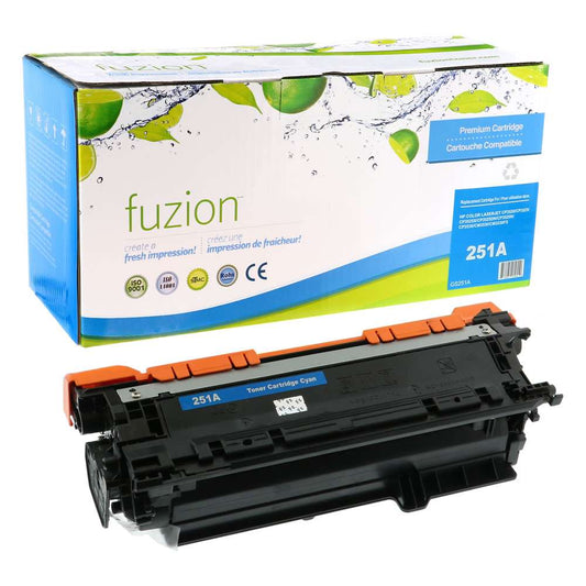 HP CE251A (504A) Remanufactured Toner Cartridge - Cyan - Fuzion