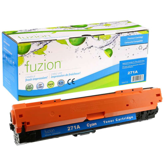 HP CE271A (650A) Remanufactured Toner Cartridge - Cyan - Fuzion