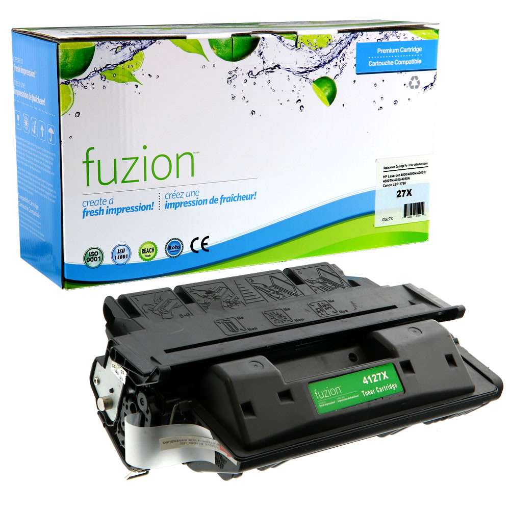 HP C4127X (27X) Compatible Toner Cartridge High Yield - Black - Fuzion