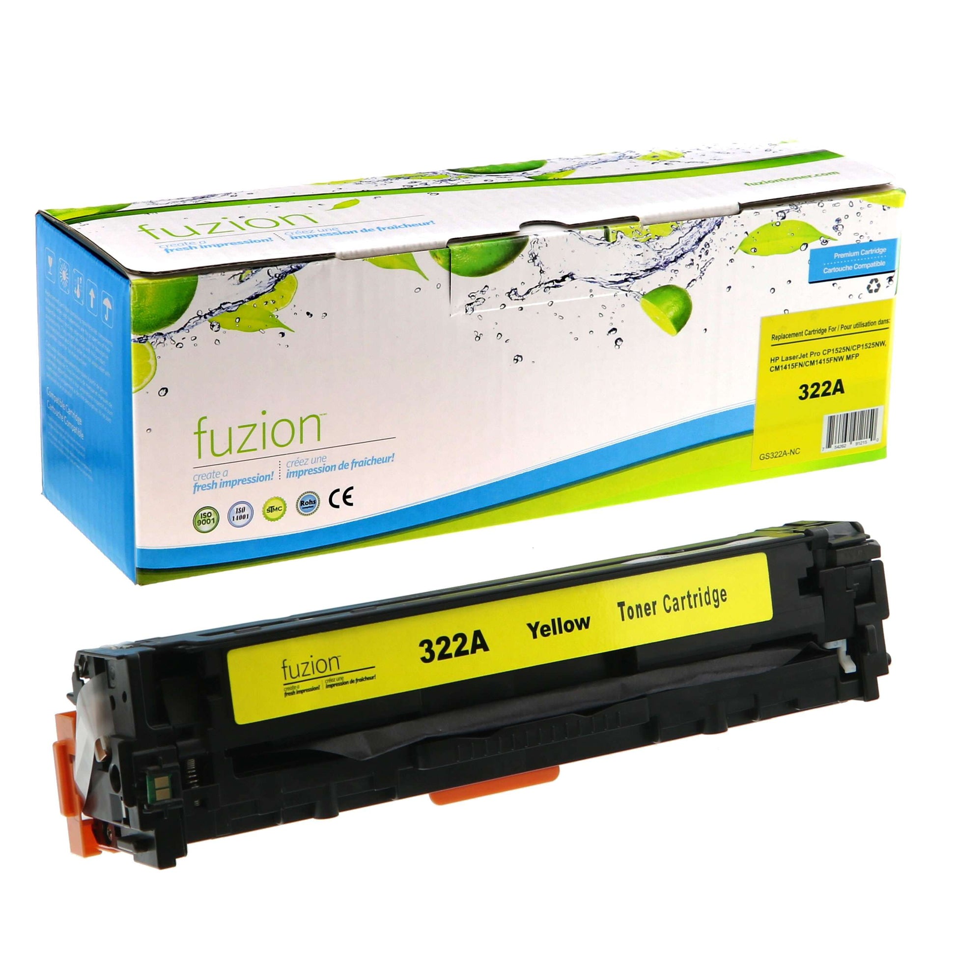 HP CE322A (128A) Compatible Toner Cartridge - Yellow - Fuzion