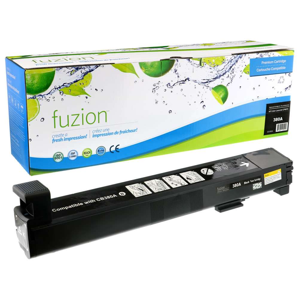 HP CB380A (823A) Remanufactured Toner Cartridge - Black - Fuzion