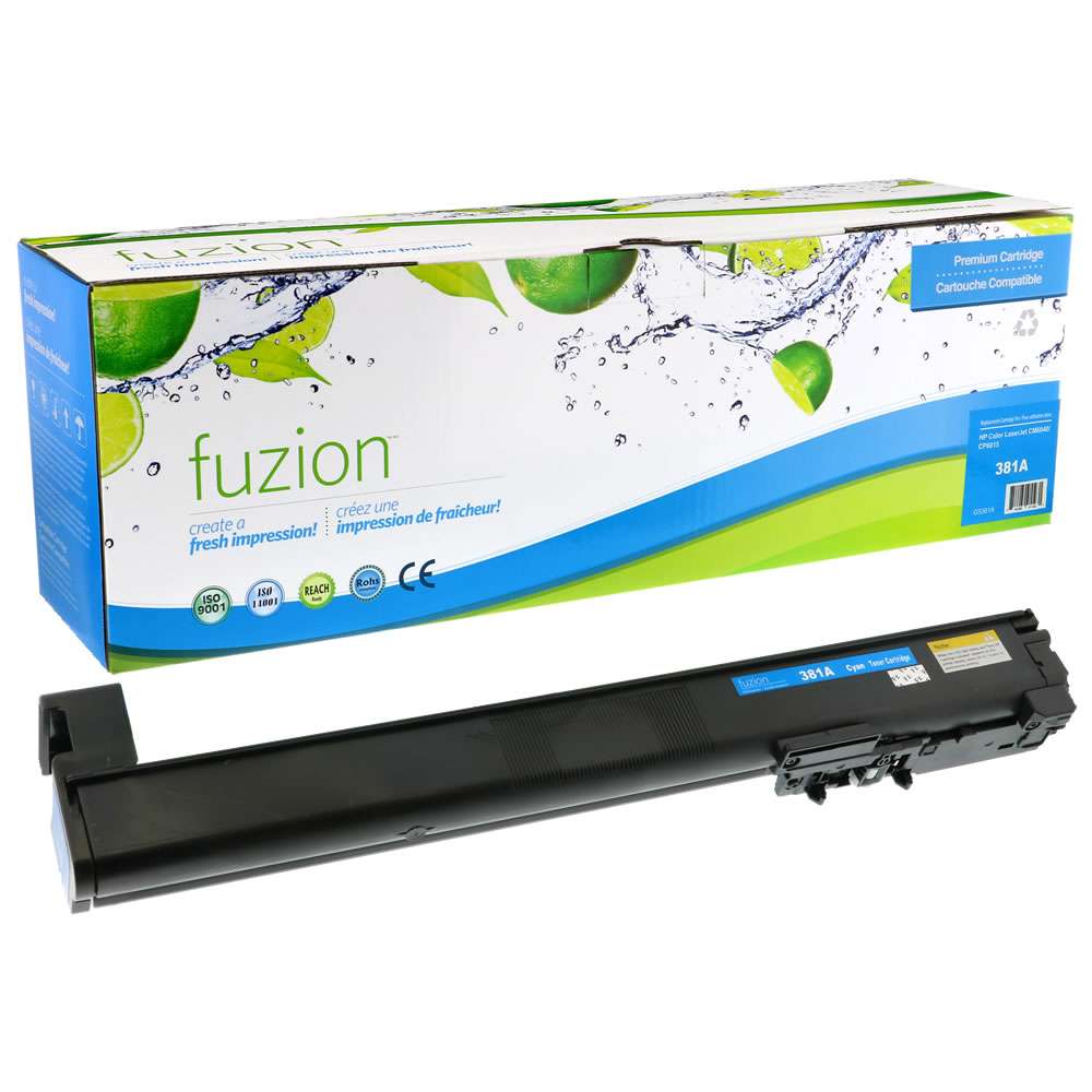 HP CB381A (824A) Remanufactured Toner Cartridge - Cyan - Fuzion